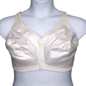 GLAMORISE MagicLift Front-Close No Wire Posture Bra US 40G UK 40F White Magic